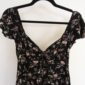 black floral mini dress - Cotton Candy LA